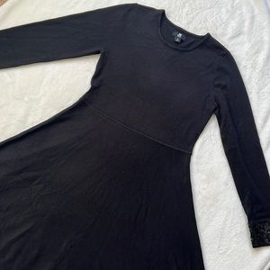 Wu by Jason Wu fit and flare sweater dress, sequin cuff